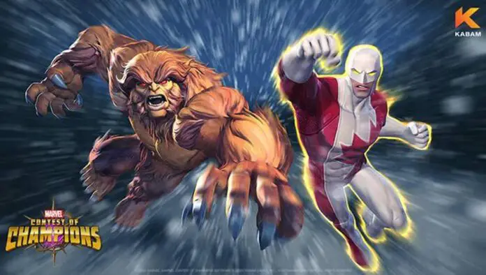 Guardián y Sasquatch en Marvel Contest of Champions