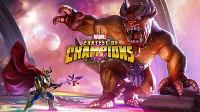 Odín y Mangog en Marvel Contest of Champions