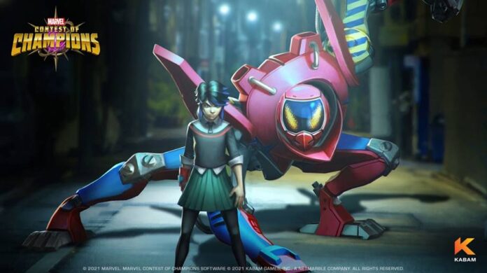 Peni Parker en Marvel Contest of Champions América Chávez ya está disponible en Marvel Contest of Champions y anuncian la futura llegada de Peni Parker y Spider-Man 2099.