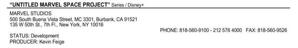 Proyecto espacial de Marvel sin título