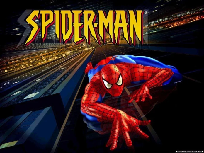 Spider-Man PS1 Carátula del juego Spider-Man de PS1