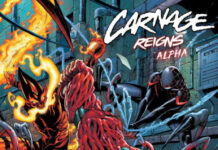 Marvel Comics anuncia crossover entre Matanza y Miles Morales Portada de Carnage Reigns Alpha