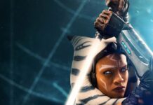 Rosario Dawson habla sobre rodar la escena del Mundo entre Mundos en Star Wars: Ahsoka Póster de Ahsoka