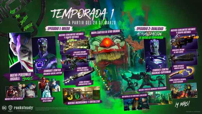 Hoja Ruta temporada 1 Suicide Squad: Kill the Justice League Hoja Ruta de la temporada 1 de Suicide Squad: Kill the Justice League