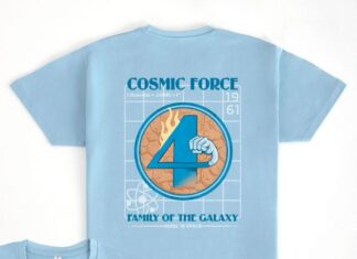 Celebra el estreno de Los Cuatro Fantásticos: Primeros Pasos con esta camiseta exclusiva de Pampling Camiseta Pampling Cuatro Fantásticos