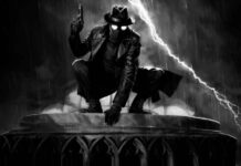 Spider-Noir en blanco y negro